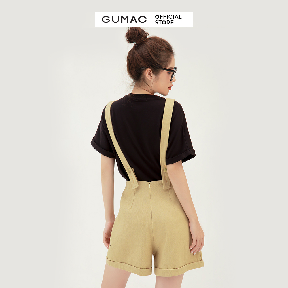 Quần short yếm nữ teen tôn dáng đẹp thời trang GUMAC mẫu mới QB377