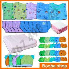 Combo 52 Món Đồ Dùng Cho Bé Sơ Sinh từ 2-8kg ( áo hoa tay dài nút giữa) 52ADH – Booba.shop