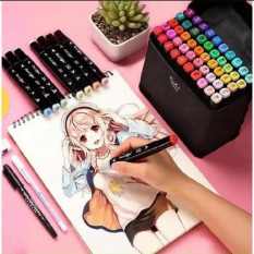 Bút màu Maker TouchCool Túi Vải Bộ 48 màu,vẽ anime phong cảnh,BÚT DẠ 48 MÀU TOUCHSHI KÈM TÚI, bút tô màu cho bé
