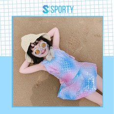 Đồ Bơi Trẻ Em Dạng Váy – Áo Bơi Một Mảnh Liền Thân Màu Lấp Lánh SPORTY SW1912