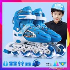 Giày Trượt Patin Cho Bé Trai – Bé Gái Tặng Kèm Mũ Bảo Hiểm Và Phụ Kiện Bảo vệ Chân Tay