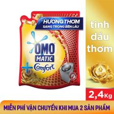Nước giặt Omo Matic Tinh dầu thơm Comfort túi 2.4kg