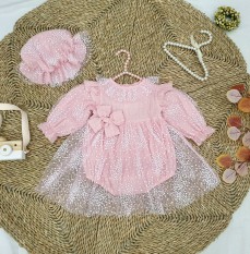 BODY LỒNG VÁY HỒNG HOA TIẾT TẶNG KÈM NÓN SIÊU XINH