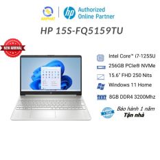 Laptop HP 15s-fq5159TU (i7-1255U | 8GB | 256GB | 15.6″ FHD| WIn11)