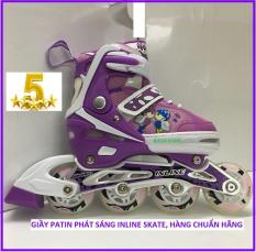 (AI BẢO CỨ RẺ LÀ KO XỊN HÃY VÀO) Giầy Patin Phát Sáng INLINE SKATE, Hàng Hãng, Chất Lượng 5 Sao,(Xanh, Đỏ, Hồng, Tím)