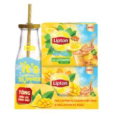 Combo 2 hộp trà Lipton Ice Tea Chanh Mật Ong và Xoài tặng bình lắc sành điệu