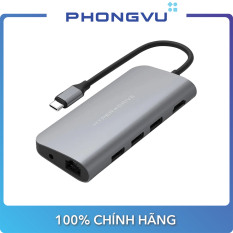 Bộ chia/ Hub Hyperdrive Power 9-in-1 USB-C (Xám)