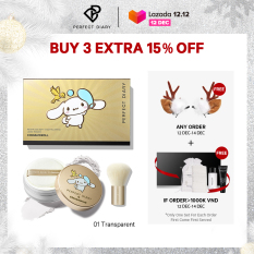 Perfect Diary X Sanrio Không Thấm Nước Loose Powder Set Không Trọng Lượng Soft-Velvet Blurring Với Cọ Trang Điểm Kiểm Soát Dầu Mịn Mặt Phấn Áp Dụng Cho Mặt Nạ Cinnamoroll Purin Gudetama