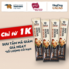 Bột Cacao Sữa Heyday KHÔNG Cholesterone – Combo 4 Gói Tiện Lợi 20g – Vị Chân Thật Của Cacao Sữa – Đậm vị socola nguyên bản – Không dùng hương liệu – Heyday Cacao
