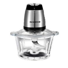 Máy xay thịt cá, xay thực phẩm, máy xay gia vị, máy xay 4 lưỡi cối thủy tinh 1.2L dao dòng cao cấp, Trục hợp kim không gỉ