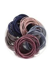 Set 100 Dây Thun Cột Tóc, Chun Buộc Tóc Hàn Quốc Nhiều Màu Tiện Dụng