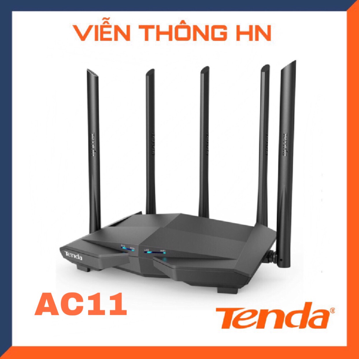 Bộ phát wifi tenda ac11 ac 1200 mp anten 6dbi/cpu 1GHz/ram 128 DDR3 phiên bản nâng cấp của tenda ac10...