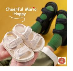 Sandal quai dán Cheerful Mario, dép cho bé trai bé gái chống trơn trượt chính hãng QDM2