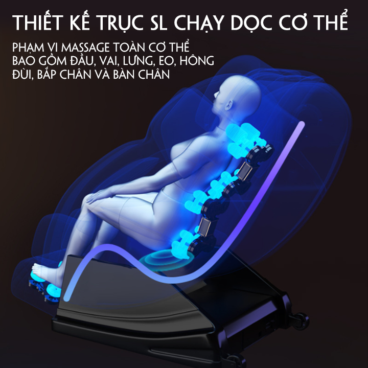 Ghế massage toàn thân KoreSport - Bảng điều khiển cảm ứng tiếng việt, Máy massage trị liệu toàn thân đa...