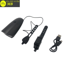 đèn xe đạp tích hợp còi chống nước chống bụi cao cấp