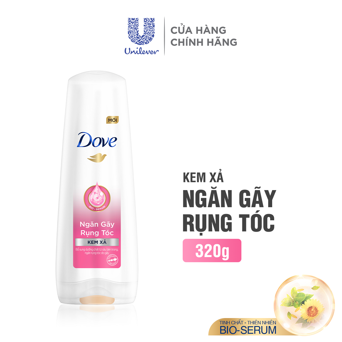 Kem Xả Dove Ngăn Gãy Rụng Tóc (320g)