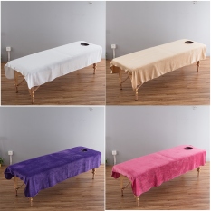 Crystal Velvet Beauty Massage Table Sheet Facial Bed Cover with Face Hole salon sheets SPA massage bed table cover