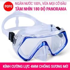 Kính lặn biển 1526 mắt KÍNH CƯỜNG LỰC góc nhìn 180 độ, an toàn chống va đạp POPO Collection