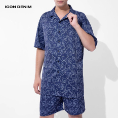 ICON DENIM – Set Đồ Pijama Mặc Nhà Crowd Masks In Dark Blue