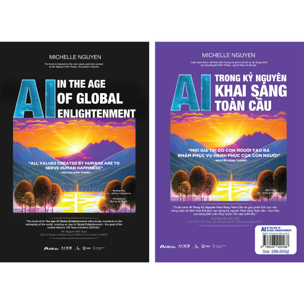 Sách – AI Trong Kỷ Nguyên Khai Sáng Toàn Cầu – Michelle Nguyen (Bản Đặc Biệt – Song Ngữ Anh – Việt) – Sbooks