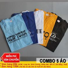 COMBO 5 Áo Thun Nam Cotton BM06 – Màu Ngẫu Nhiên