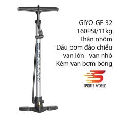 Bơm xe đạp, xe gắn máy 160Psi/11 kg Giyo GF-32 thân nhôm, đầu bơm đảo chiều