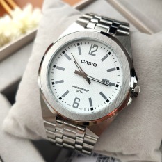 Đồng hồ nam Casio MTP-E158D-7AVDF Dây kim loại mặt trắng
