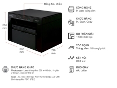 Máy in laser đa chức năng canon MF3010 (hành chính hãng Lê Bảo Minh)