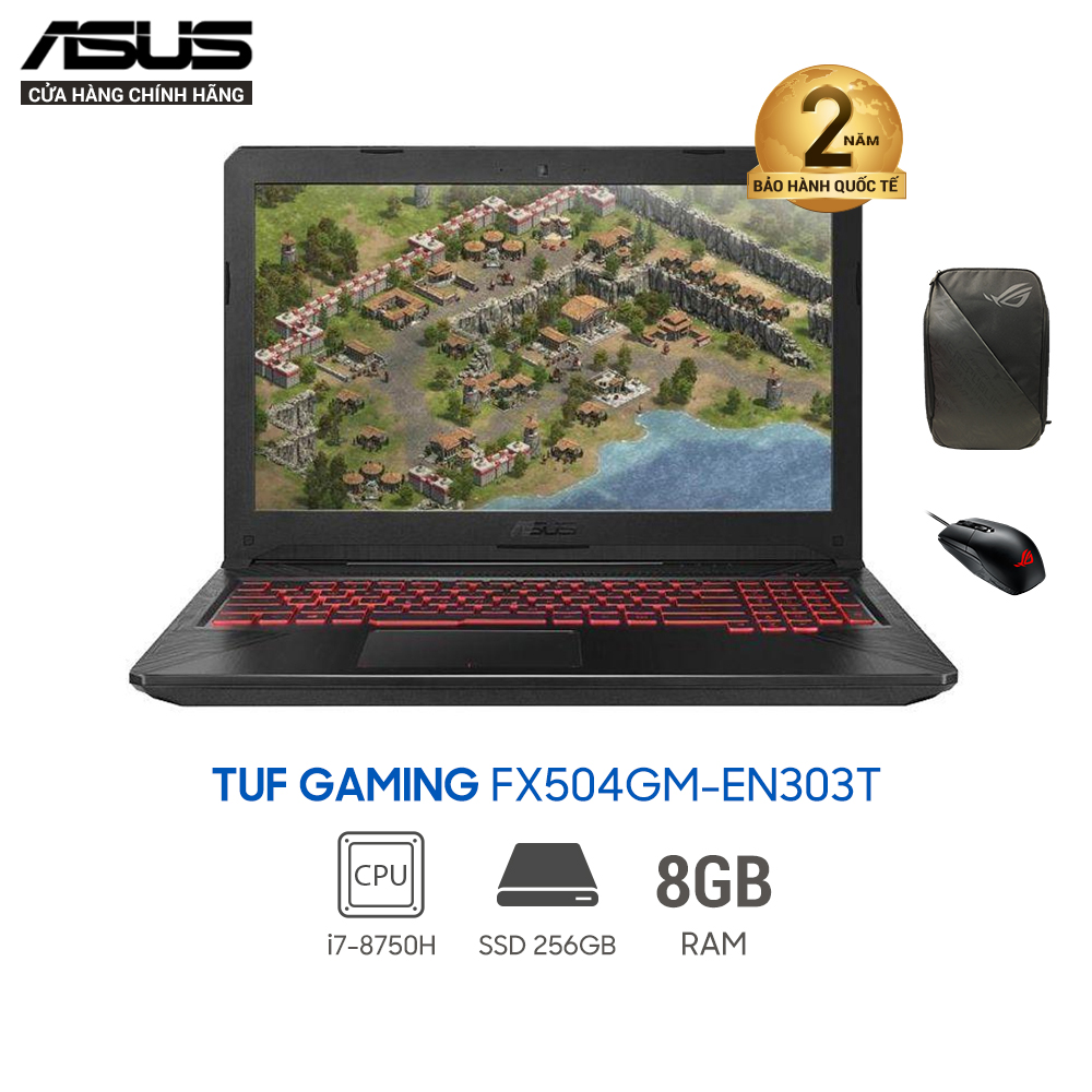 Bán Laptop ASUS TUF Gaming FX 504 FX504GM-EN303T (Intel i7-8750H/8GB DDR4/215 GB + 1TB/GTX 1060/15.6''/Windows 10) giá rẻ 33.990.000₫ | Bán Máy Tính