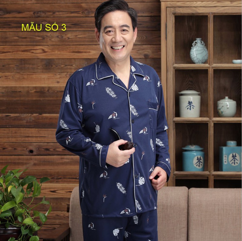 NG1381 Bộ pyjama nam trung tuổi chất cotton hàng nhập