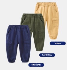 Quần dài kaki chính hãng WELLKIDS có túi ống chun cho bé trai QK5
