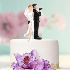 Synthetic Resin Bride&Groom Cake Topper Wedding Party Decoration Figurine Craft
