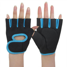 Găng tay chống trượt chống chai tay chống nắng tia uv, găng tay xỏ ngón màu đen viền màu nổi bật – NiceShop