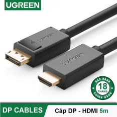Dây cáp DisplayPort 1.2 sang HDMI hỗ trợ Full HD lên đến 1080P, dài 1-5M UGREEN DP101 – Hãng phân phối chính thức
