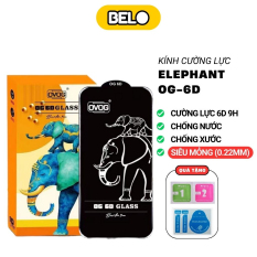 Kính cường lực Elephant OG6D, cường lực iphone 6/6s/7/8/7plus/8plus/x/xs/xsmax/11/12/13/14/pro/promax – Belo
