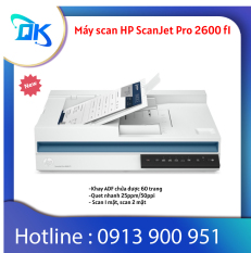 Máy scan HP ScanJet Pro 2600 f1 (20G05A) – Scan 2 mặt tự động – Hàng Chính Hãng