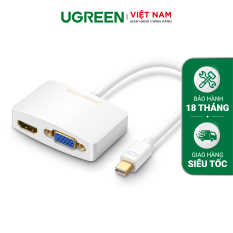 Cáp chuyển mini DP sang HDMI và VGA dài 15CM UGREEN MD108 – Hãng phân phối chính thức