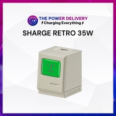 Bộ sạc nhanh GaN Sharge Shageek Retro 35W cổ điển, nhỏ gọn, có LED hiển thị THE POWER DELIVERY