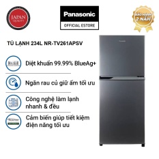 [Trả góp 0%] Tủ lạnh Panasonic Inverter 234 lít NR-TV261APSV – Diệt khuẩn 99.99% – Tiết kiệm điện – Bảo hành chính hãng 12 tháng