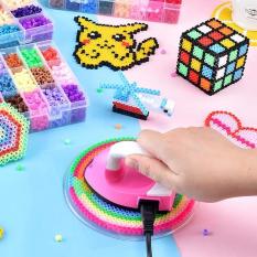 Bộ đồ chơi handmade hạt màu kỳ thú Hama, Perler gồm 10 màu, tặng kèm đầy đủ phụ kiện, kích thước 2.6mm