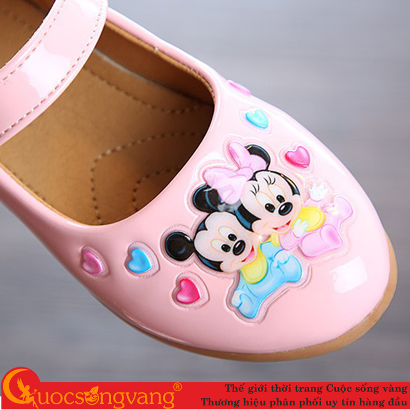 Giày bé gái micky mouse đẹp giày học sinh quai cài GLG109 Cuocsongvang