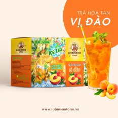 Trà Hoà Tan Robinson Farm Vị Đào 270gr ( 18 túi x 15g ) Thơm vị trà – Đậm vị Đào – Top bán chạy trong siêu thị