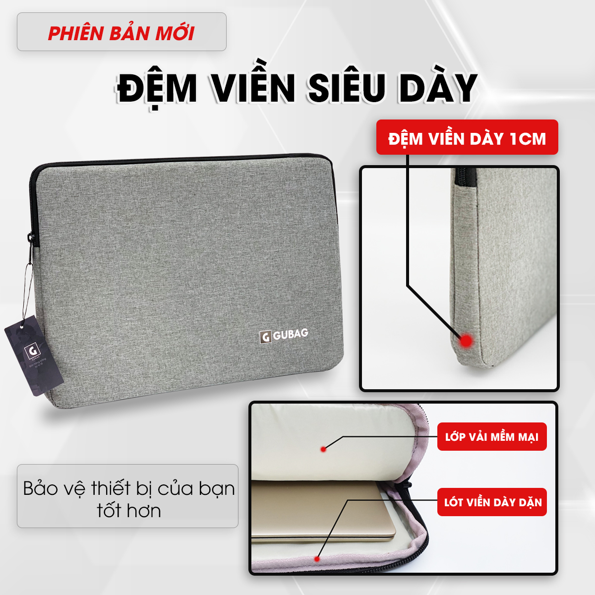 Túi chống sốc laptop 13 inch, 14 inch, 15,6 inch bền đẹp, túi chống sốc macbook 13 inch, 15 inch,...