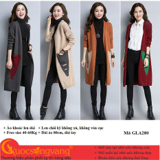 Áo khoác len dáng dài áo khoác nữ dài tay GLA280 Cuocsongvang