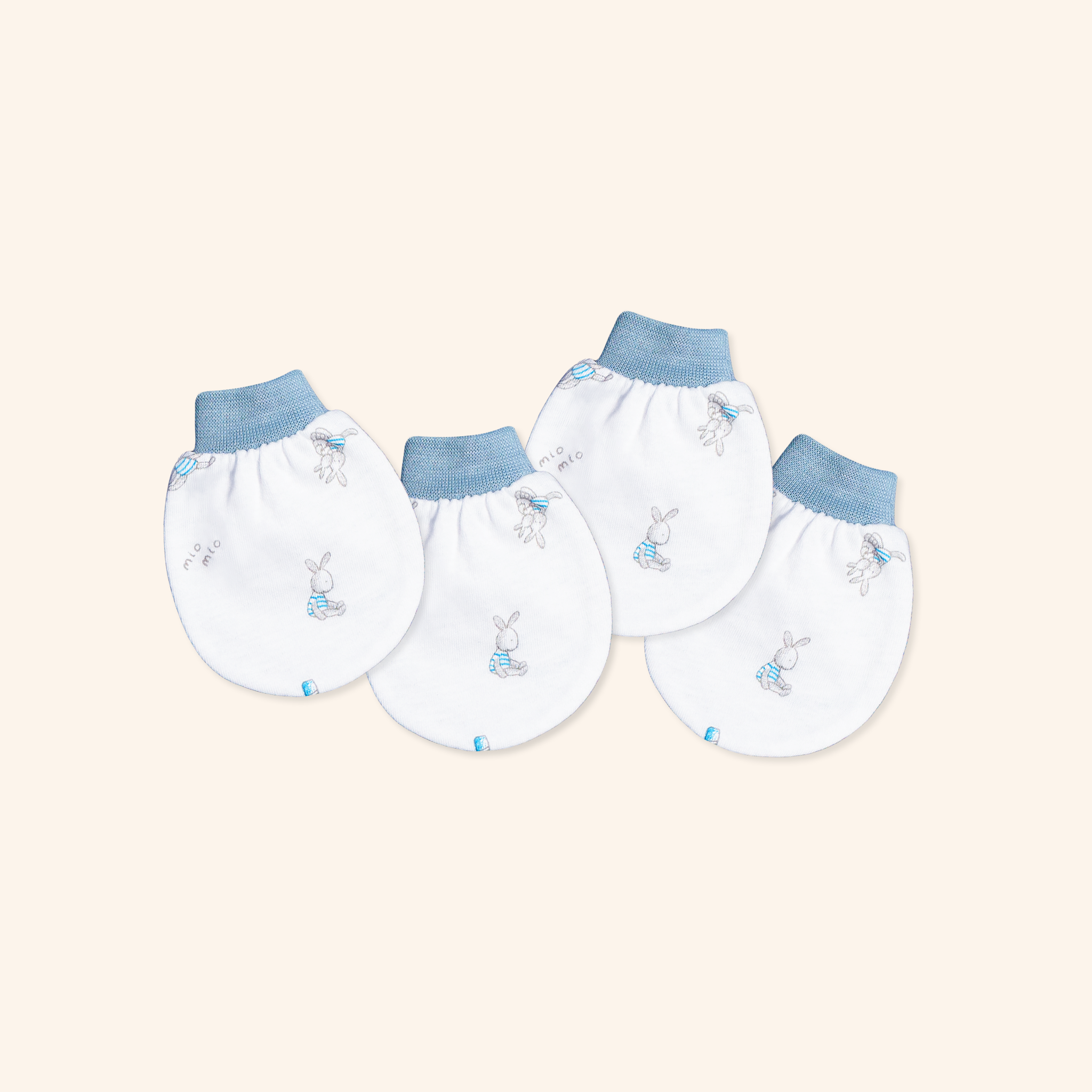 Set 2 đôi Bao tay bo thỏ xanh – Miomio – dành cho bé từ 0-24 tháng, chất lượng đảm bảo an toàn đến sức khỏe người sử dụng, cam kết hàng đúng mô tả