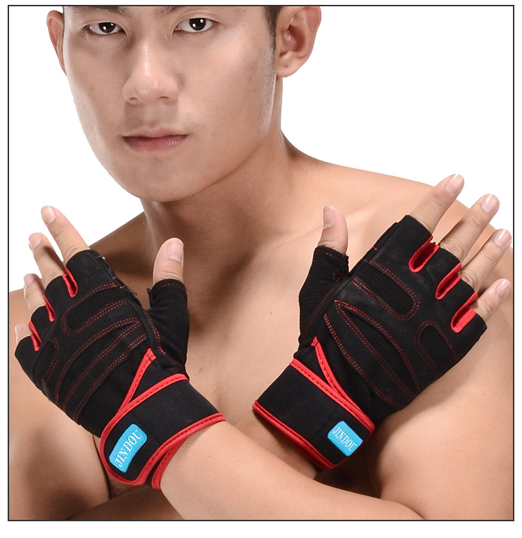 Găng Tay tập Thể hình tập Gym Cao Cấp- mềm thoáng khí, thấm Mồ Hôi Tay JinDou1- 1 đôi