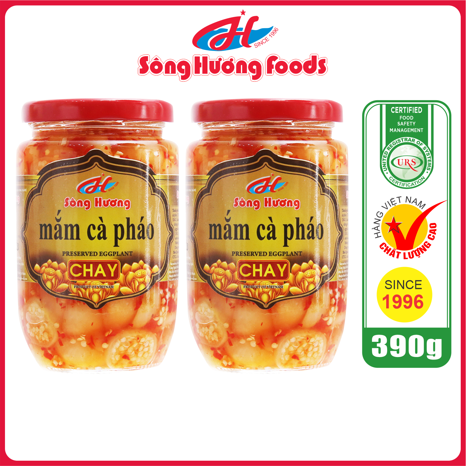 2 Hũ Mắm Cà Pháo Chay Sông Hương Foods Hũ 390g – Ăn kèm cơm , bún , phở , mì tôm , ăn vặt , thịt nướng
