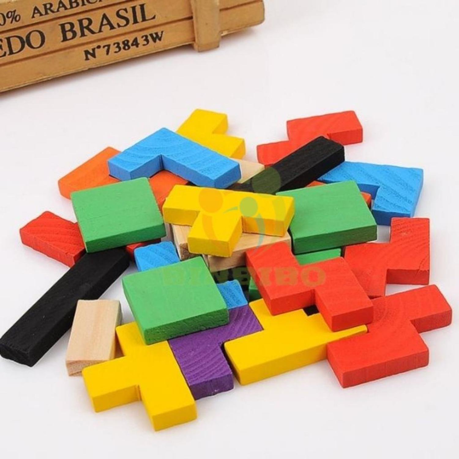 ɡhép hình gỗ xếp gạch tetris giúp phát triển tư duy cho bé -Binbibo