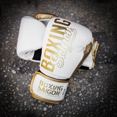 Găng Tay Boxing Saigon Inspire – White/Gold