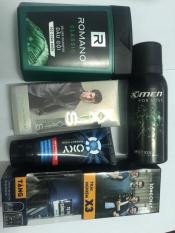 Combo 4 món tặng 7 gồm: 1 chai nước hoa Xxis for men ( 10ml, dạng lăn) + 1 chai dầu gọi Romano classic 100g +1 chai xịt xmen khử mùi 40ml/chai+ 1 tuýp sữa rửa mặt oxy 25g + tặng 1 chai lăn nivea men 12ml+ tặng 6 gói dầu gội nivea men bùn khoáng 5ml/ gói